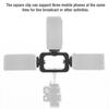 3 in 1 Square Mobile Phone Mount Adapter Fill Light Holder Bracket for Live Broadcast