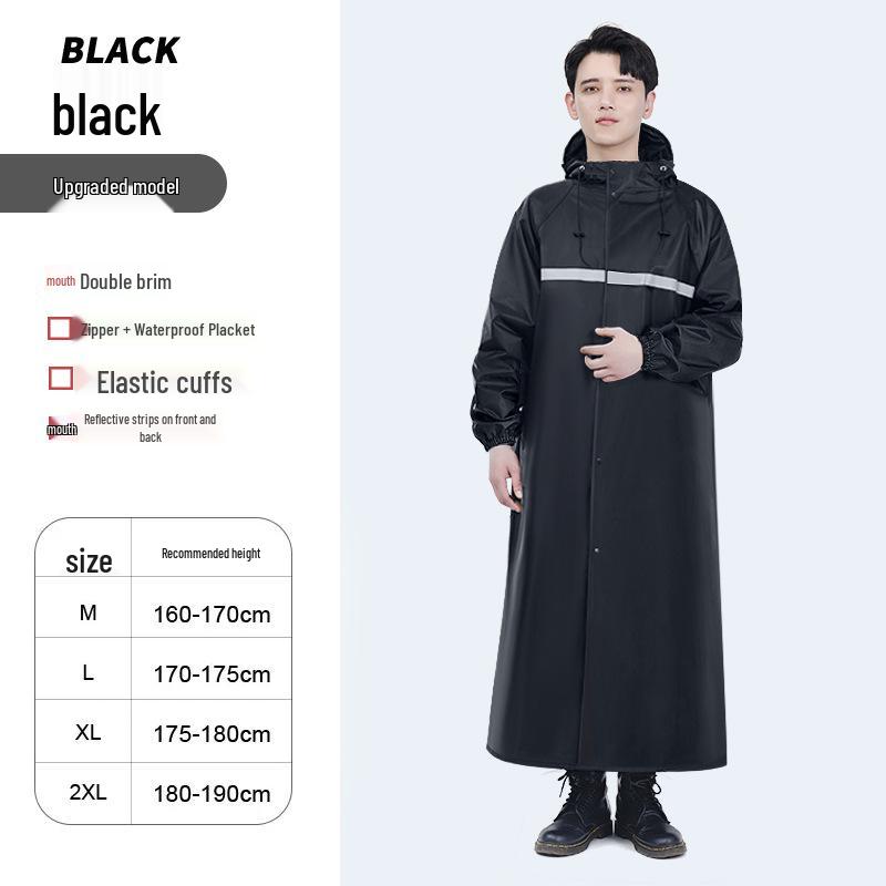 Unisex Full-Body Rainproof Motorcycle Raincoat for Adults
