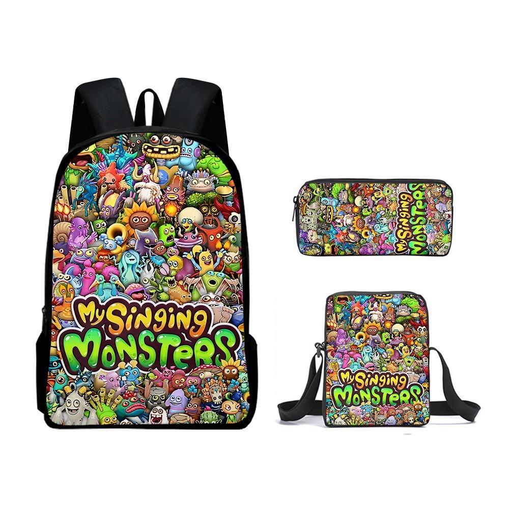 Monsters Singing My Childrens School Bag Three Piece Suit Suitable For Gift