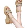 New Women's Sandals One-word Buckle Summer Sweet Fashion Thick-soled Non-slip and Thin Versatile Open-toed Shoes