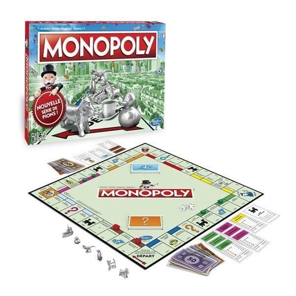 Monopoly - jeu pour la famille et les enfants - 2 à 6 joueurs - dès 8 ans - cartes choisies par le public incluses