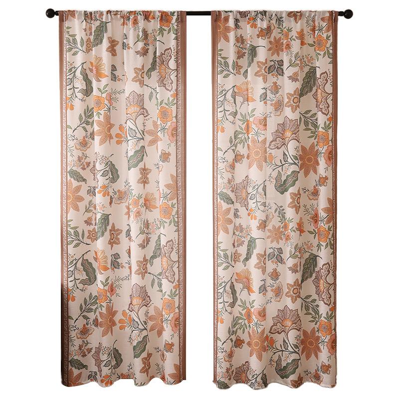 Современный, Простой, Маленький, Свежий, Растительный Принт, Высококачественный Грязный Постель, Полузатемняющие Шторы С Набивным Рисунком, Кабинет, Гостиная, Балкон, Спальня