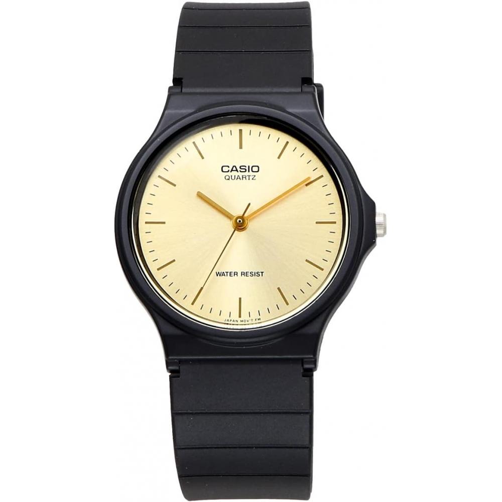 Casio Аналоговые часы Chipkashi Mq 24 9el Полиуретановый ремешок Унисекс Золотой