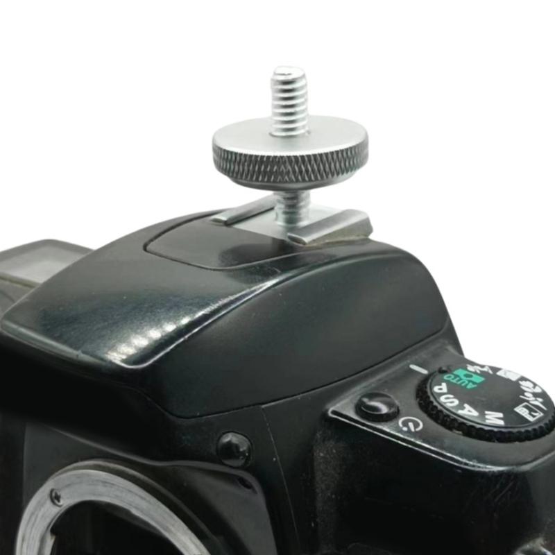 Solid Metal Hot Shoe to 1/4Inch Screw Adapter for All DSLR Cameras Environmentally Friendly Design for Photography