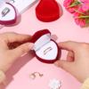 Fashion Couple Lover Wedding Party Earrings Holder Heart Boxes Jewelry Case Velvet Ring Box