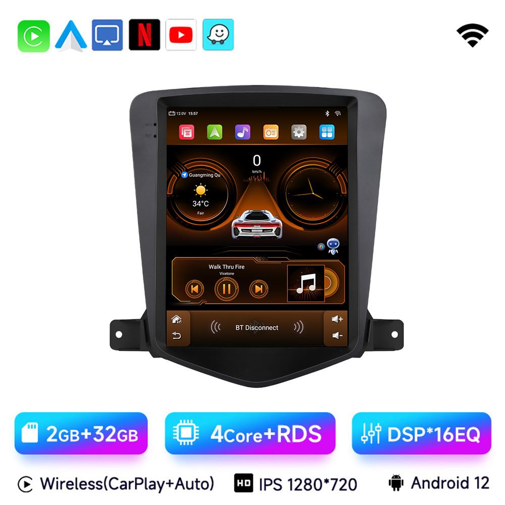 JIUYIN 9.7" Android 13 автомобильное радио для Chevrolet Cruze J300 2008-2012 мультимедийный проигрыватель GPS 2din Carplay Auto Stereo DVD головное устройство