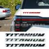 Металлическая английская наклейка TITANIUM для багажника, автомобильная наклейка, высококачественная версия автомобильной наклейки