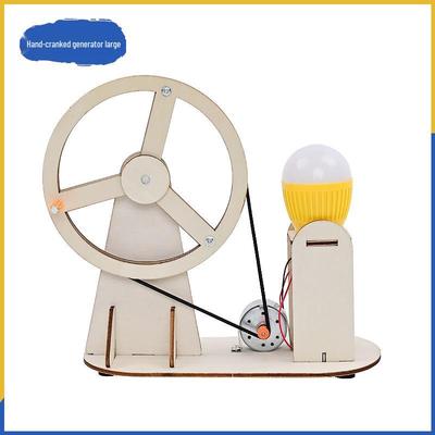 Деревянный генератор с ручным приводом: Набор DIY STEM для детских научных экспериментов
