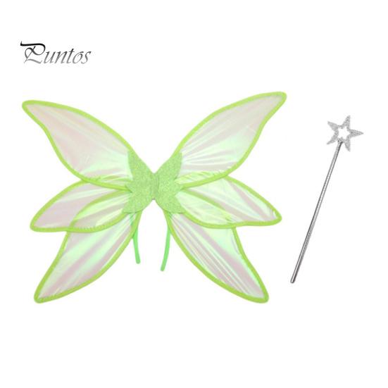 1 комплект волшебных крыльев, красочная пряжа, красивые крылья принцессы эльфа со звездой, реквизит для рождественских фотовечеринок