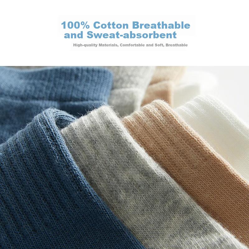 LangSha Men's Socks, Pure Cotton Short Socks, AAA-Grade Antibacterial And Odor-Resistant, Sports Casual Breathable Boat Socks, 6 Pairs Per Pack
