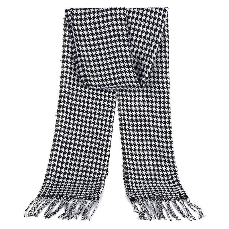 New Autumn And Winter Men'S Versatile Fashion Trend Tassel Scarf Shawl For Warmth Solid Color Thick Wool Good Quality High Cost-Effectiveness