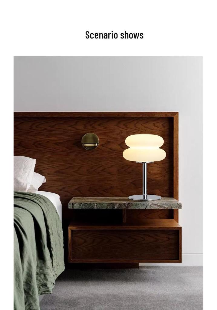 Nordic Bauhaus Vintage Bedside Lamp - Modern Creative Design for Bedroom Decor