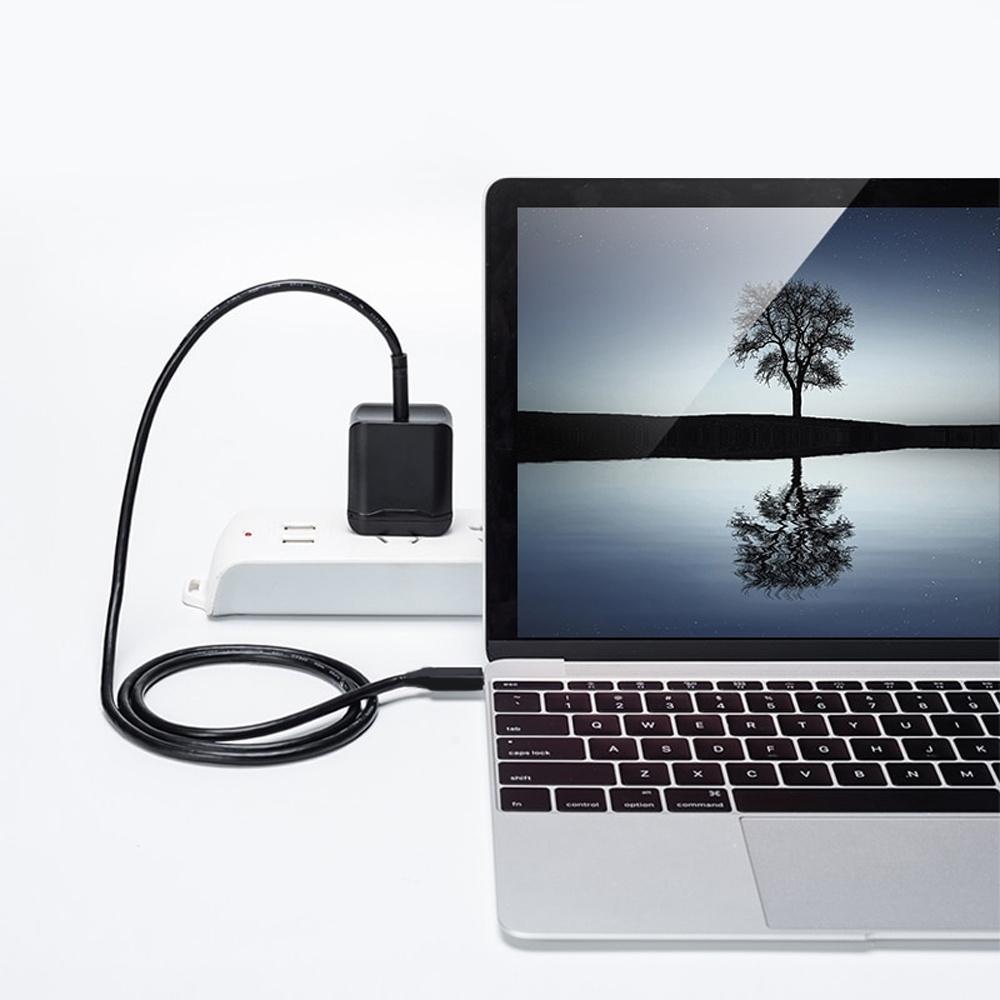 Kabel Przewód Usb Do Usb-C Type C Denmen D01T Szybkie Ładowanie 2.4A 1M Czarny