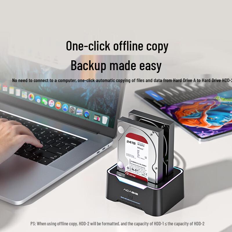 Двухдисковая внешняя док-станция Acasis EC-6104 для жестких дисков