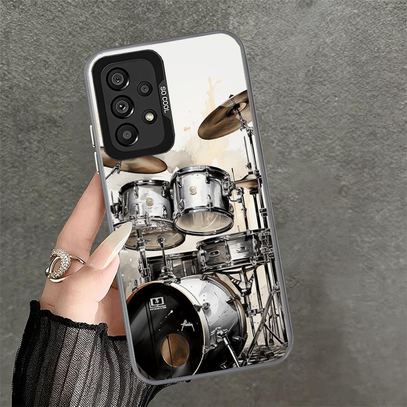 Drum Set Rock Music Soft Phone Case for Samsung A17 A16 A15 A14 A13 A57 A56 A55 A54 A53 A37 A36 A35 A34 A33 A26 A25 A24 A23 A52