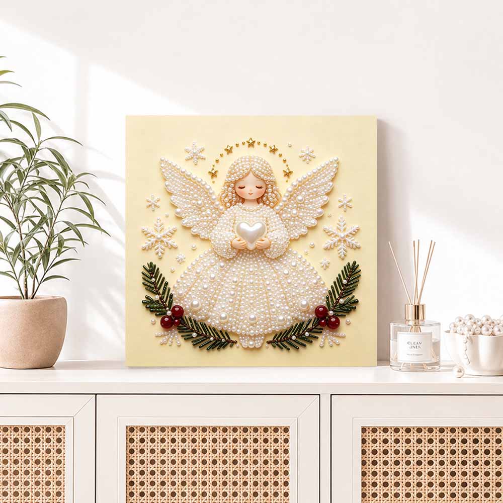 Pearl painting Christmas art kit DIY angel and snowflakes home decor painting