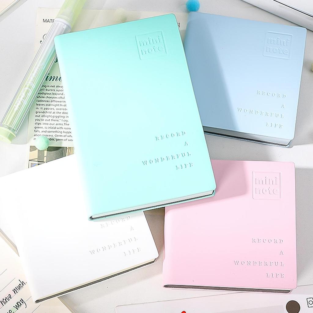 Кремовый цвет Мини-заметка Портативный Memo 96 Листов Чистые Внутренние Страницы Записи Блокнот Для Офиса Школы Штамп