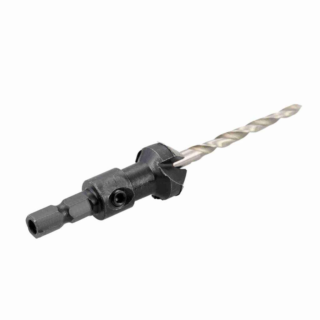 4pcs Countersink Drill Bit Set 1 4in Hex Shank Adjustable Woodworking Tapered Drill Bit with Hex Wrench