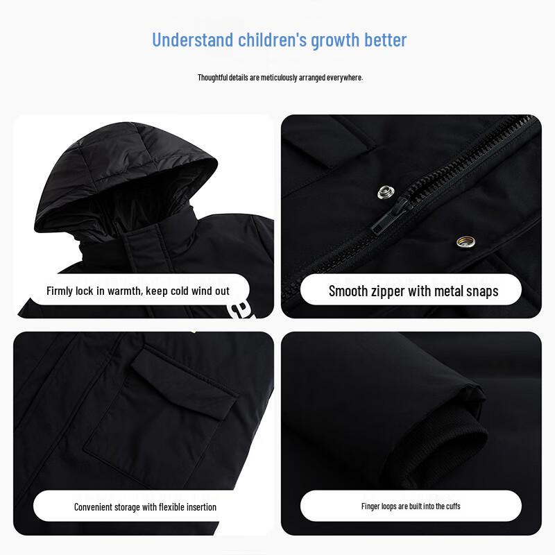 Levi's Детская утолщенная длинная пуховая куртка