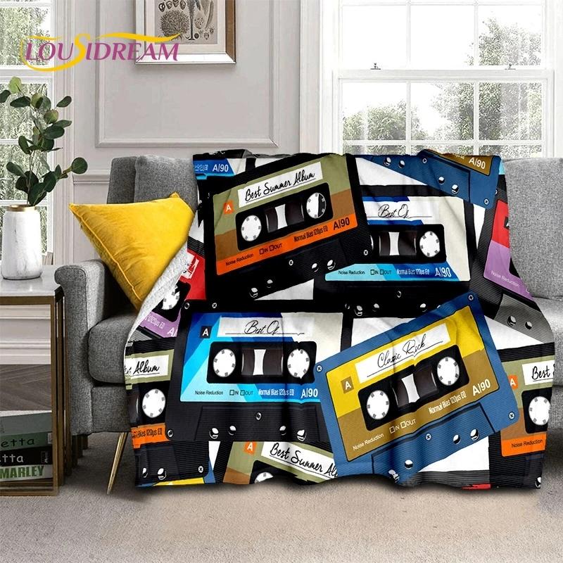Виниловая пластинка музыка диджей экран лента мягкое фланелевое одеяло для кровати спальни дивана пикника, плед для укрытия на открытом воздухе отдых подарок