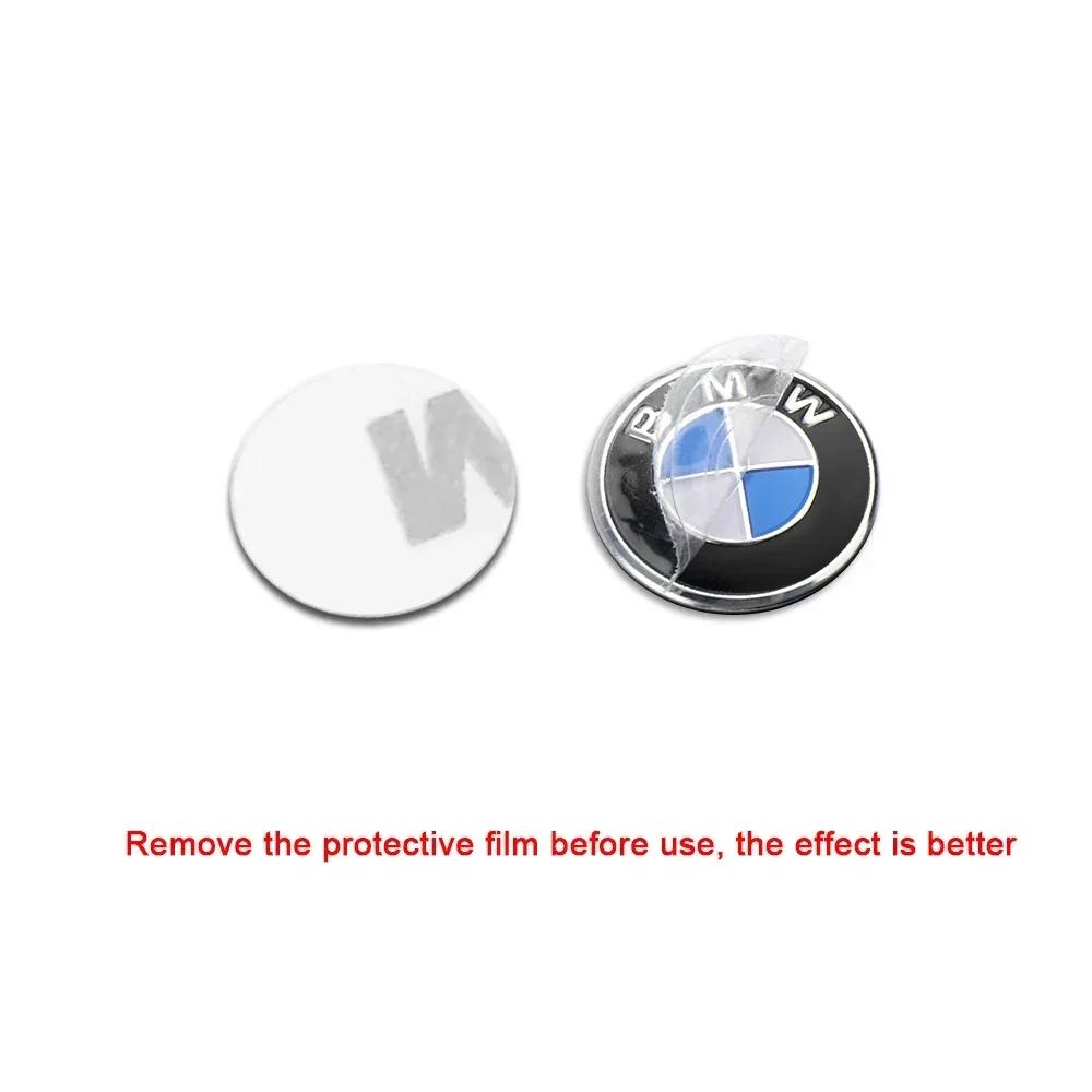 10PCS 11/14MM Auto Key Remote Fob 3D Aluminum Decals for Bmw M E46 E90 E60 F10 F30 E39 F20 E92 G30 F15 E70 Car Key Shell Sticker