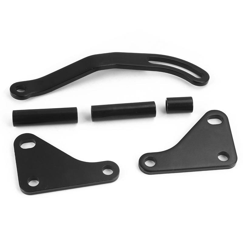 Black Power Steering Pump Mounting Bracket For Chevy Sbc Engines 283 305 327 350 383 400