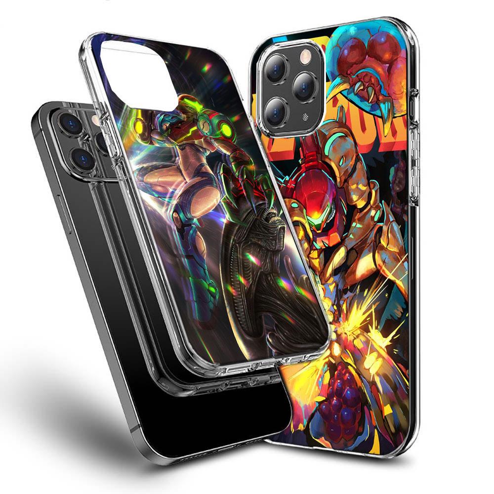 Игровой чехол M-METROID для iPhone 16E 15 Pro 14 Plus 17E 16 17 Pro Max Air 11 12 13 Mini Ударопрочный Capa Милый чехол TPU Cl