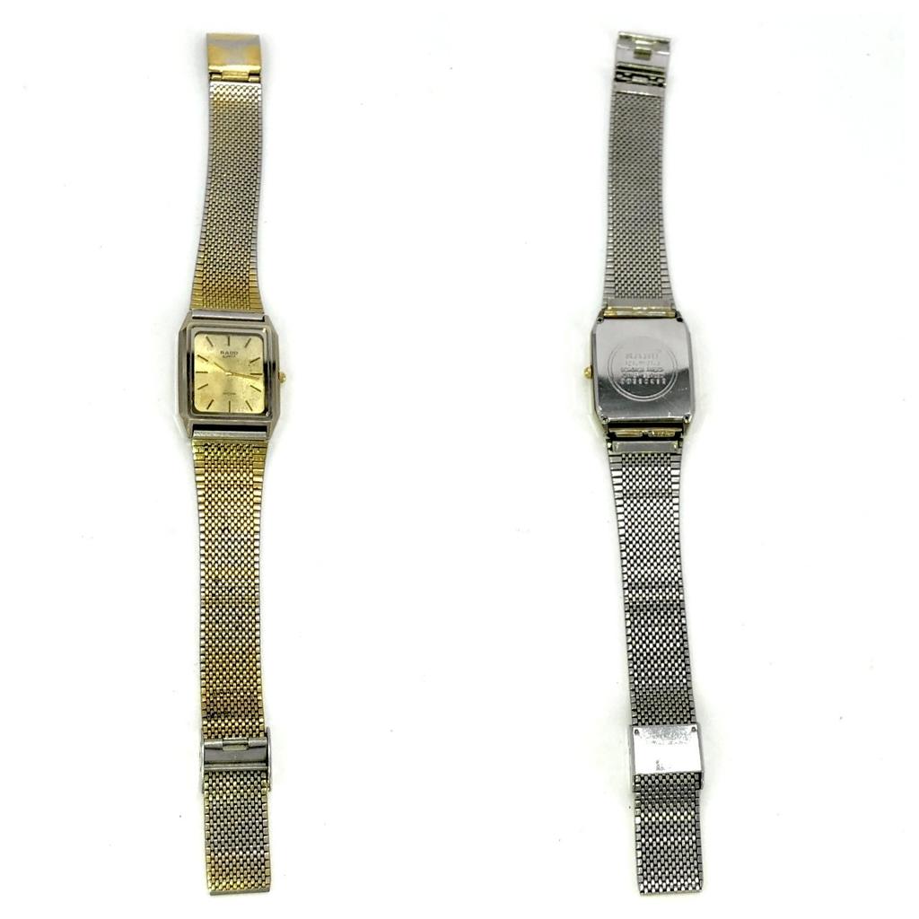Хорошо работают RADO DIASTAR 121.9521.3 Кварцевые QZ На батарейке J0280492 Золотой циферблат УСТОЙЧИВЫЕ К ЦАРАПИНАМ Мужские часы ВОДОНЕПРОНИЦАЕМЫЕ 2 стрелки Новая батарейка