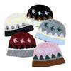 Korean niche new retro jacquard knitted hat women's autumn and winter thickened warm ear protection wool hat trendy brand cold hat