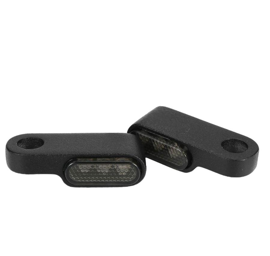 2x Universal 8mm Aluminum Smoke Mini LED Motorcycle Turn Signal Indicators Blinker Lights