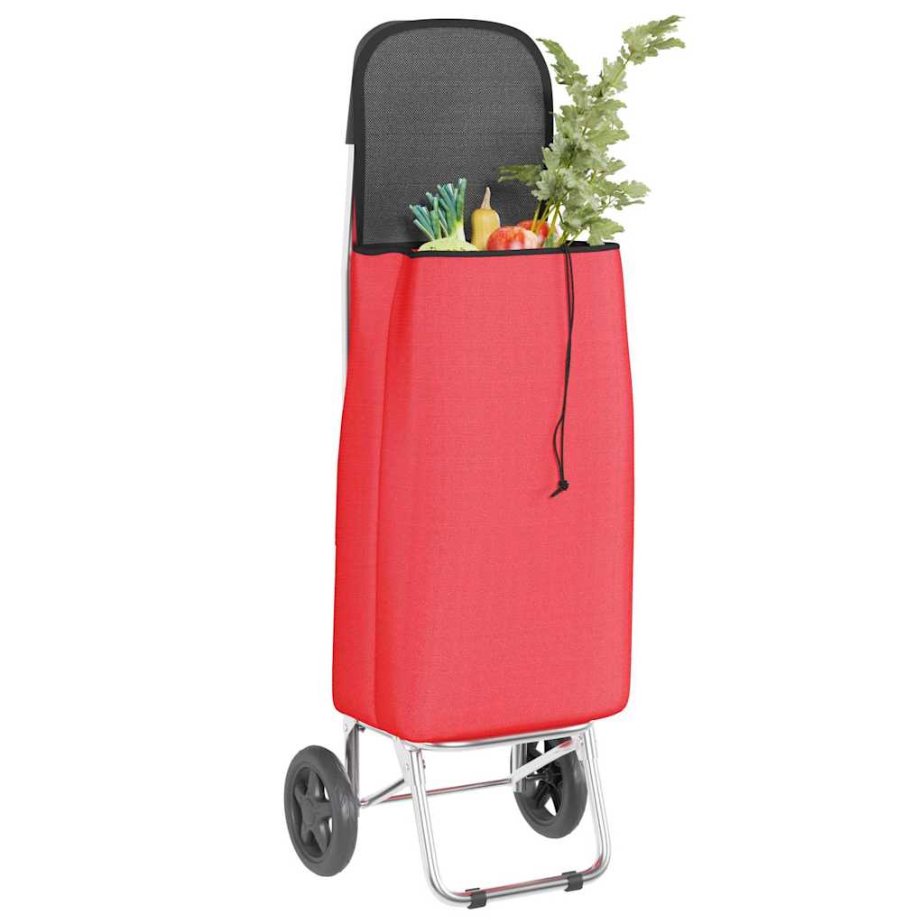 Shopping Trolley Red 35 x 28 x 92 cm Oxford Fabric