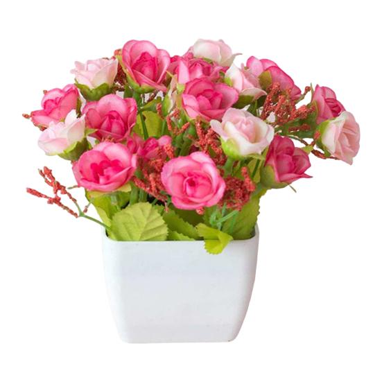 Поддельный цветок бонсай, креативный, нежный, без полива, искусственный цветок в горшке, увеличивает жизнеспособность, искусственный бонсай в горшке, искусственный цветок бонсай, домашний декор