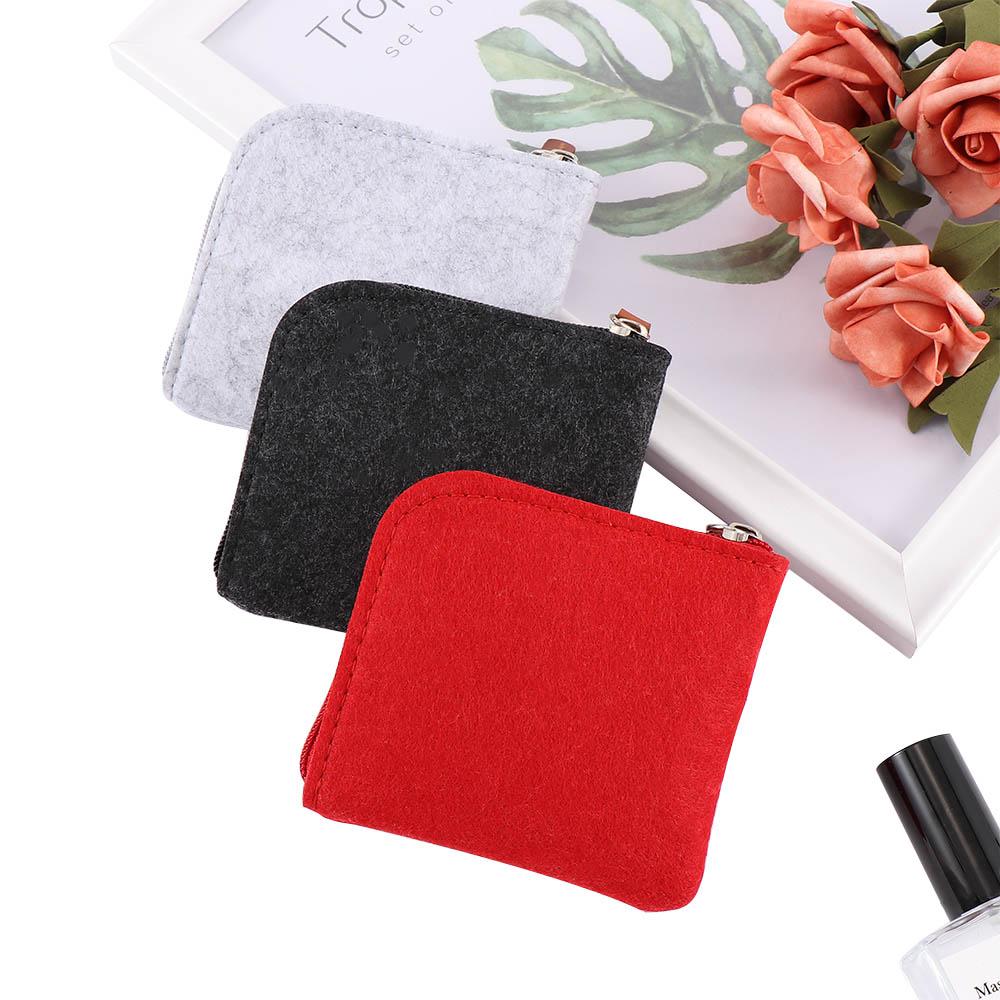 Quality Felt Storage Wallets Wallet Card Holder Pouch Money Bag Coin Purse Key Bag Change Purse