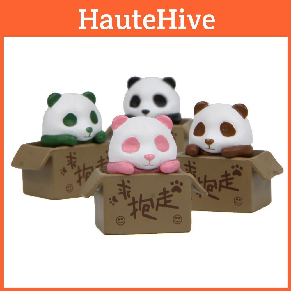 Animal Panda Pvc Figurine Set With Cardboard Box Style For Kids And Collectors