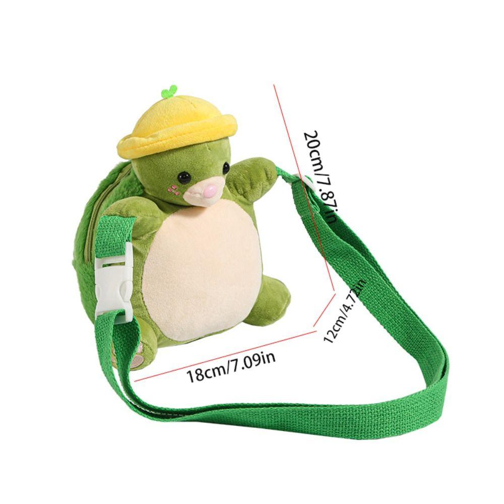 Doll Children Backpack Plush Cartoon Animal Shoulder Bag Creative Turtle Crossbody Bag Gift