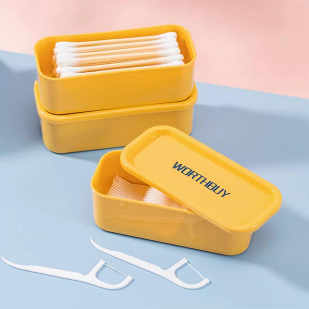 Mini Dental Floss Holder Portable Sundries Organizer Box Simple Cotton Swab Box Travel