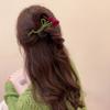Clip Female Hair Accessories Red Velvet Hair Claw Korean Style Headwear Flocking Tulip Hair Clip