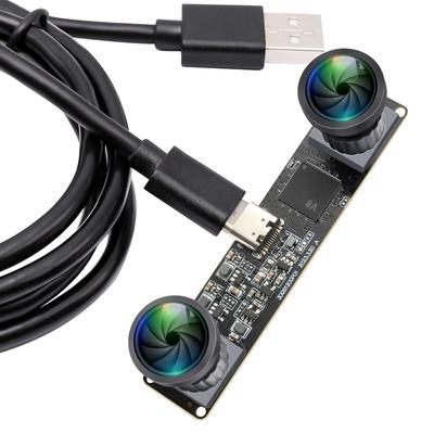 ELPCAM 3D стерео USB камера 120 кадров в секунду глобальный затвор принтер USB модуль камеры 120 градусов без искажений синхронный двойной объектив ПК компьютер камера подключается и