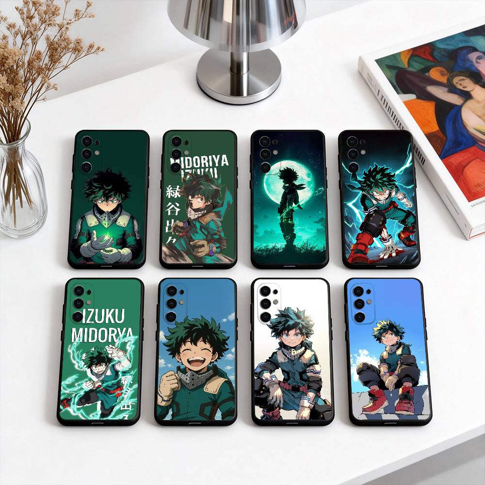 L-lzuku Парень Герой D-Деку М-Мидория-ЕС Чехол для телефона для Samsung S25,S24,S21,S22,S23,S30,Ultra,S20,Plus,Fe,Lite,Note,10,Черный Чехол