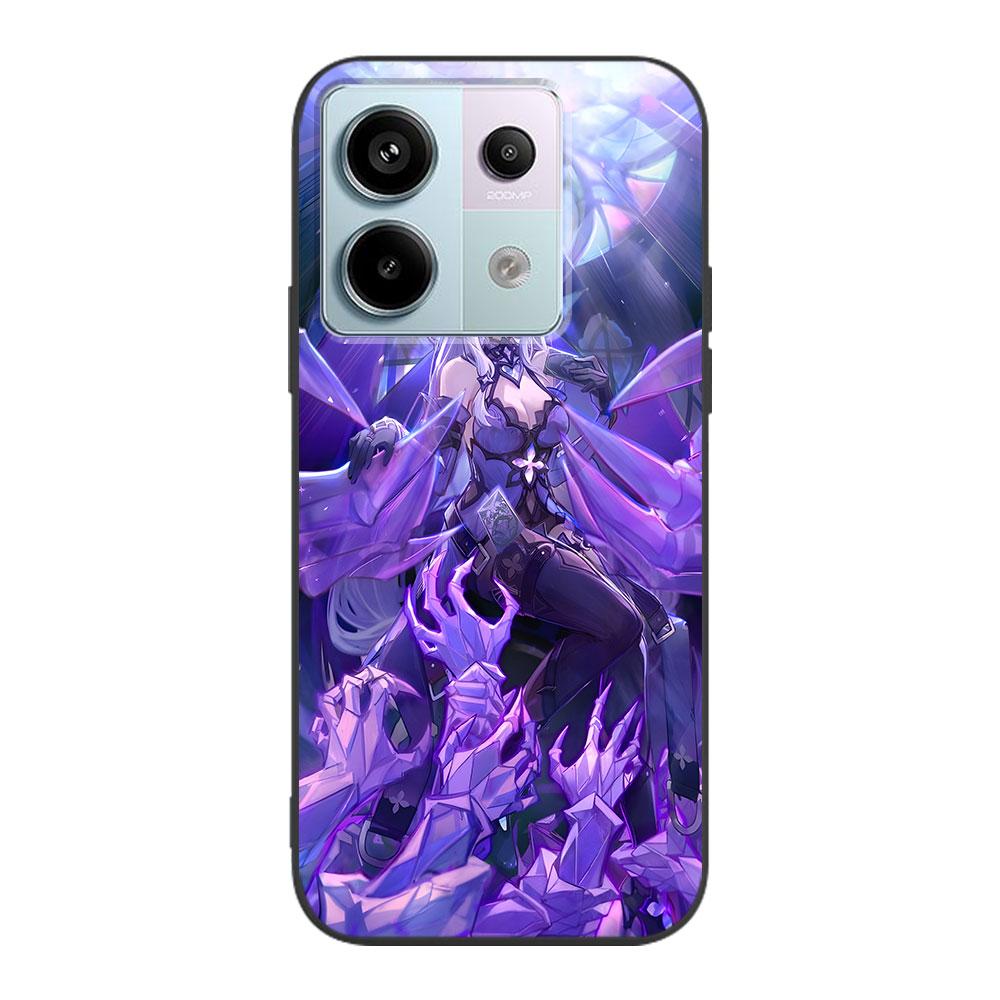 Чехол для игры Honkai Star Rail 'Черный лебедь' для Xiaomi Redmi 10 10C 9C 9A 9i 9 Prime 9T 12 12C 10A K40 Pro, Черный мягкий ТПУ чехол для мобильного телефона