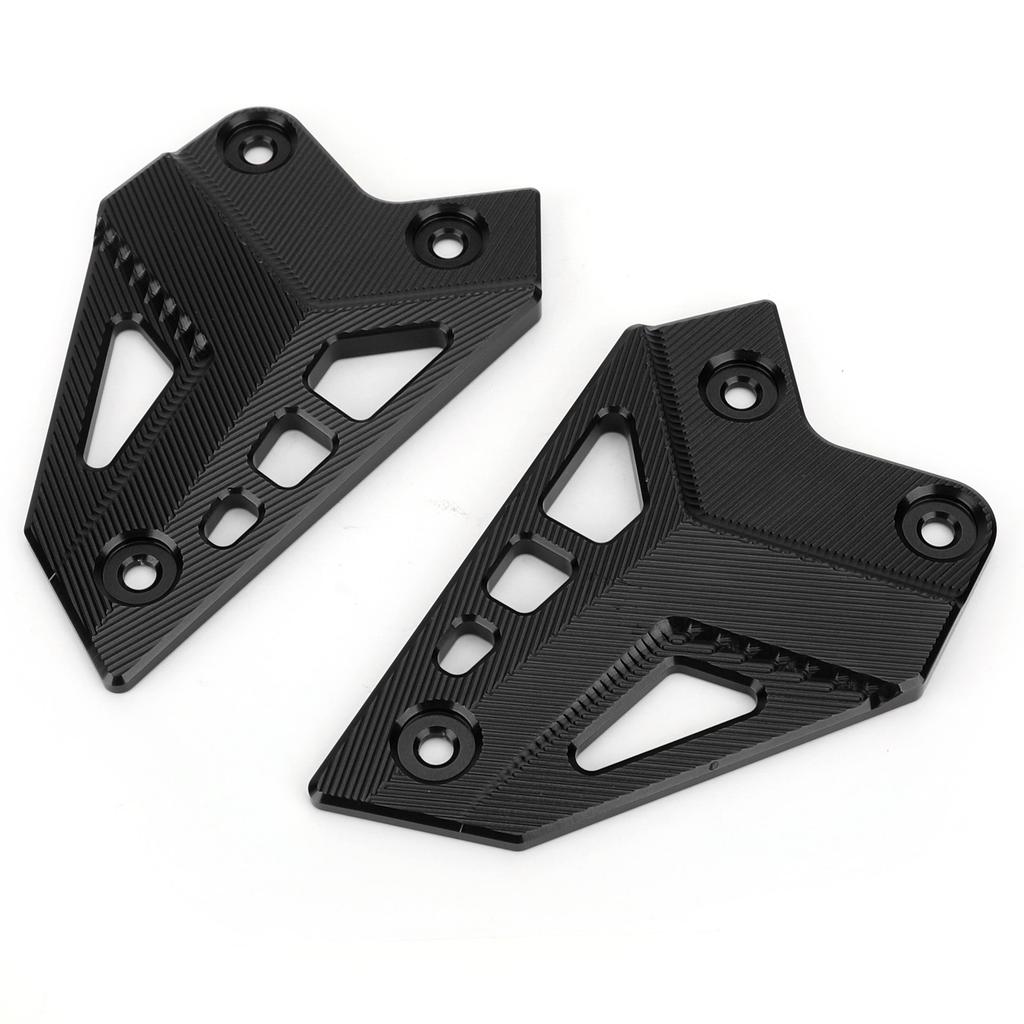 CNC Aluminum Heel Guards Rearset Plates Black Fit for Kawasaki Z900 2017-2021
