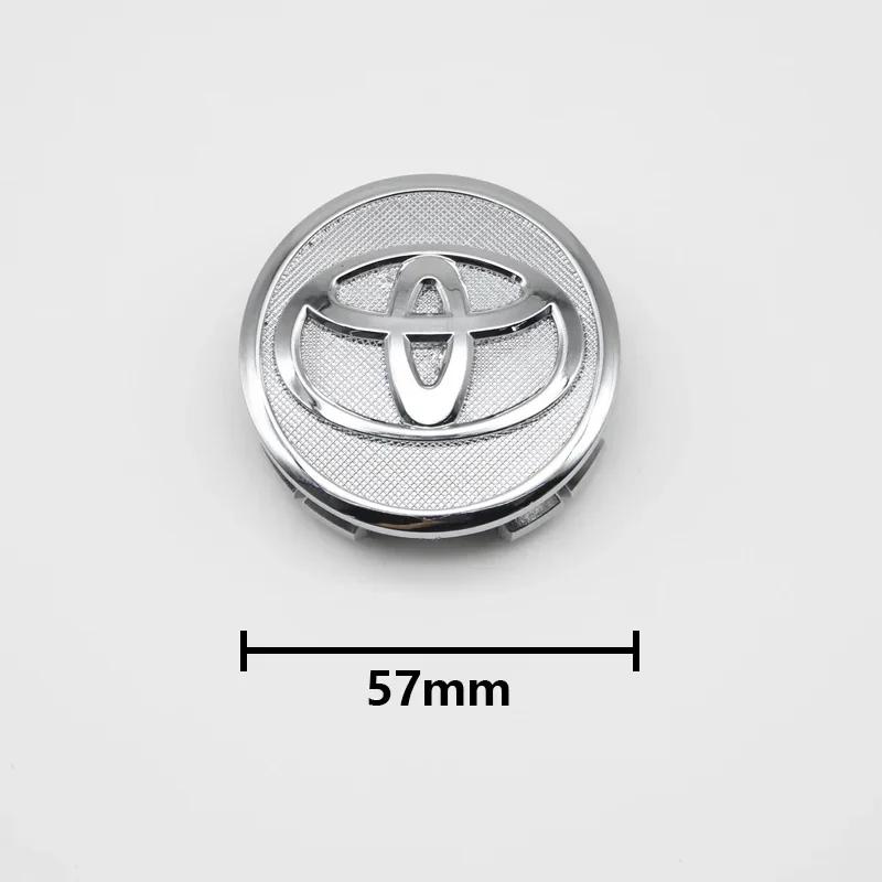 WAX5  4pcs 57/62mm For Toyota Car Tyre Wheel Center Hub Cap Badge C-hr Prado Rav4 Yaris Hilux Prius  Avensis Corolla Camry crown