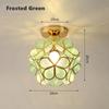 12 Вт светодиодный потолочный светильник Nordic Flower Ball E27 Tiffany Iron Acrylic Petal Inclusive Chandelier Aisle Corridor Home Decor Потолочный светильник