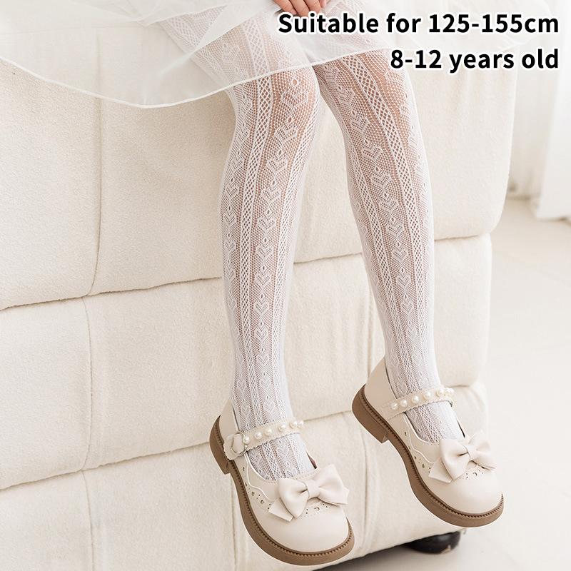 Летняя Мода Девочки Колготки Нейлон Дышащая Сетка Белый Черный Детские Колготки Принцессы Эластичность Леггинсы Для 3-12 Лет