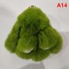 10Cm Mini Fluffy Real Pompon Bunny Keychain Women Girls Cute Plush Rabbit Gift