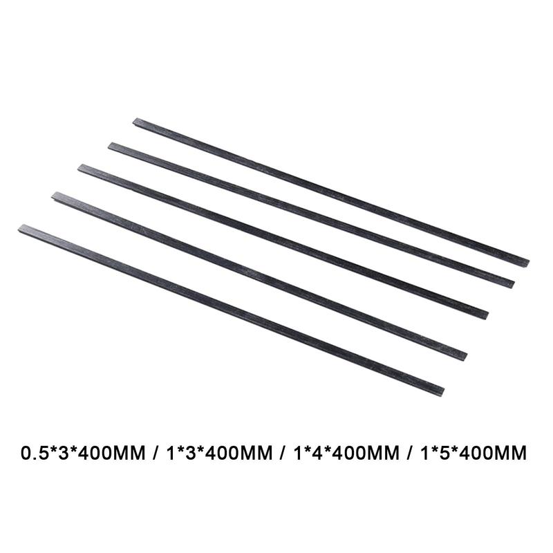 5x Carbon Fiber Strips High Strength Wear Resistance Carbon Fiber Rods for Model Aircraft RC Planes Radio Controlled Vehicles