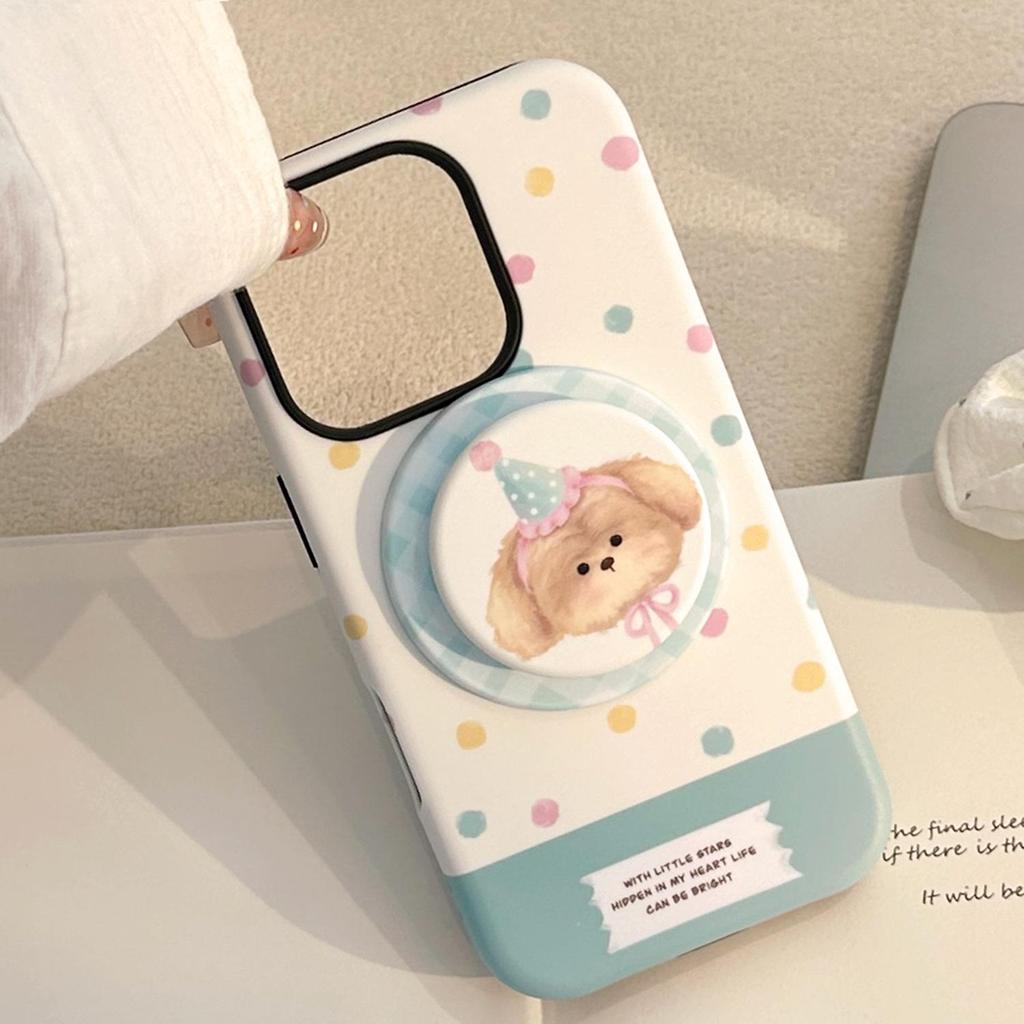 Мультяшный щенок магнитный держатель чехол для телефона для телефонов Apple