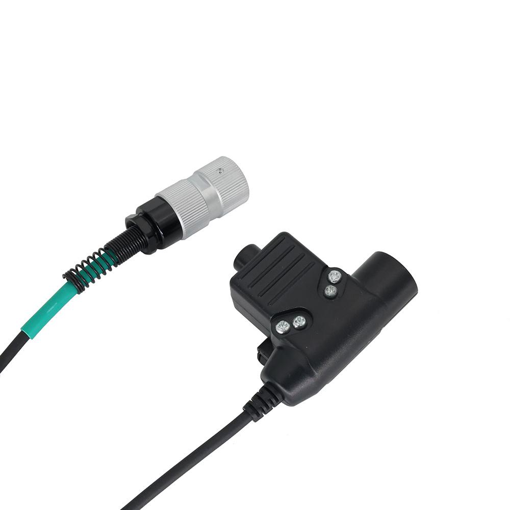 1Pc 90cm 6Pin U94 Headset Connector Adapter PTT For PRC152/PRC148