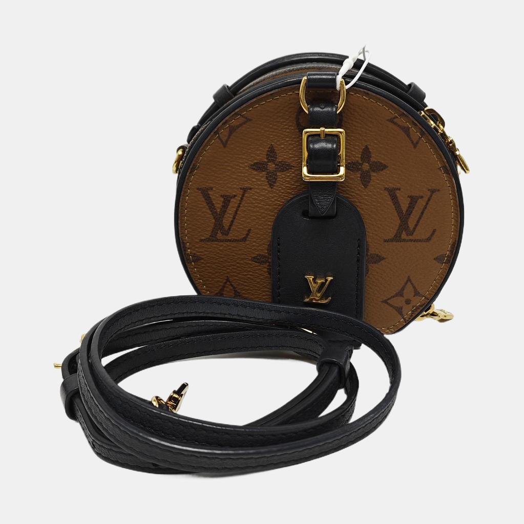 [Б/У] Louis Vuitton Мини-бокс Шляпный 'Коричневый Холст Monogram Reverse' - Отличное состояние #RUBSGE