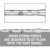 Набор наконечников для дартса Target Darts Swiss Storm Onyx, 3 шт., 30 мм, серебристые